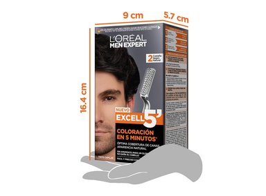 TINTE LOREAL MEN EXPERT COLORACION EXCELL 5' TONO 1 NEGRO NATURAL - 7