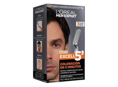 TINTE LOREAL MEN EXPERT COLORACION EXCELL 5' TONO 3 CASTAÑO OSCURO NATURAL - 3