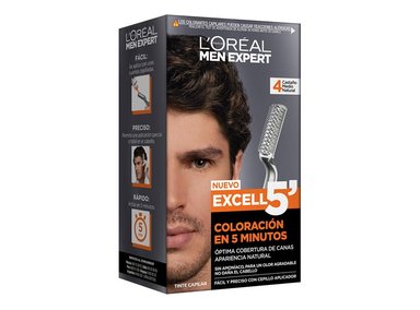 TINTE LOREAL MEN EXPERT COLORACION EXCELL 5' TONO 4 CASTAÑO MEDIO NATURAL - 3
