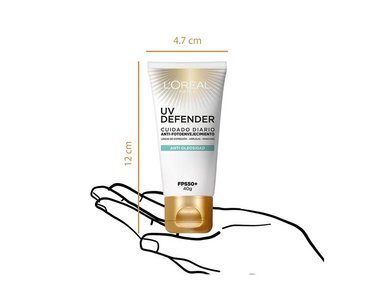 PROTECTOR SOLAR FACIAL LOREAL DERMO EXPERTISE UV DEFENDER ANTIBRILLO SPF 50+ 40 ML - 4