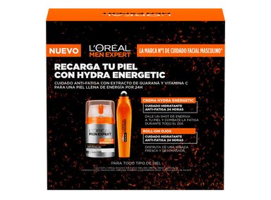 SET LOREAL MEN EXPERT HYDRA ENERGETIC 5 ACCIONES + ROLL ON ANTIOJERAS - 6