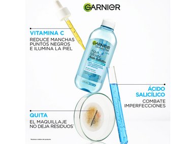 AGUA MICELAR GARNIER ANTIIMPERFECCIONES EXPRESS ACLARA 400 ML - 3