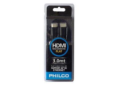 CABLE HDMI PHILCO 4K 3 MTS PLANO - 1