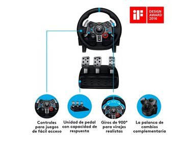 CONTROL PLAYSTATION G29 DRIVING FORCE LOGITECH VOLANTE DE CARRERAS + PEDALES - 7