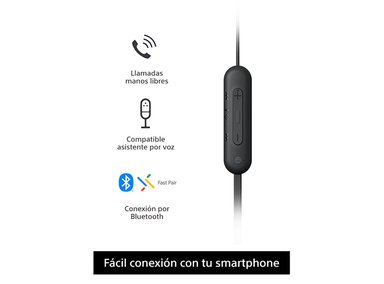 AUDÍFONOS SONY WI-C100 NEGRO - 3