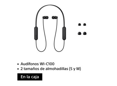 AUDÍFONOS SONY WI-C100 NEGRO - 6