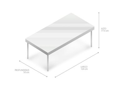 MESA DE ARRIMO SPAZZIO JOCKEY NOGAL - 4