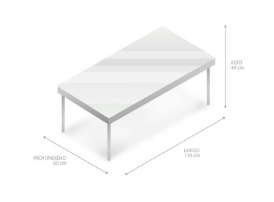MESA DE CENTRO SPAZZIO JOCKEY NOGAL TUBO - 4