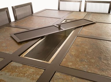 JUEGO DE COMEDOR TERRAZA RIPLEY HOME CON BRASERO GRANDE 10S - 9