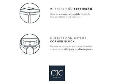 JUEGO DE COMEDOR CIC NEW CARRERA 8 SILLAS 2 SITIALES - 11