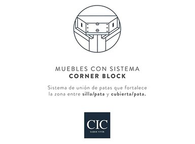 JUEGO DE COMEDOR CIC CALABRIA CHOCOLATE 6S - 7