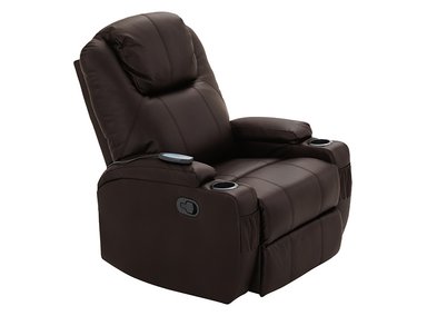 BERGERE ZOY HOME MECEDORA GIRATORIO MASAJE CALOR LHASA PU 1 CUERPO CAFÉ - 2