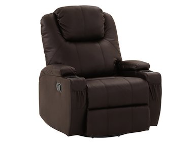 BERGERE ZOY HOME MECEDORA GIRATORIO MASAJE CALOR LHASA PU 1 CUERPO CAFÉ - 3