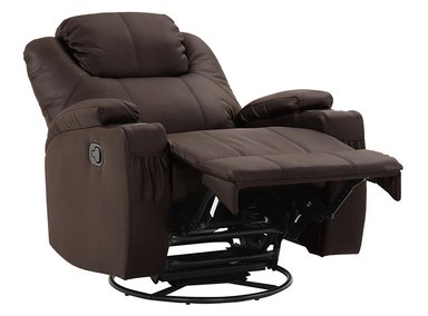 BERGERE ZOY HOME MECEDORA GIRATORIO MASAJE CALOR LHASA PU 1 CUERPO CAFÉ - 4