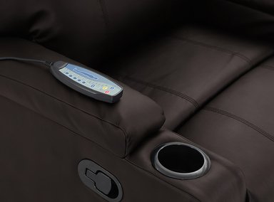 BERGERE ZOY HOME MECEDORA GIRATORIO MASAJE CALOR LHASA PU 1 CUERPO CAFÉ - 7
