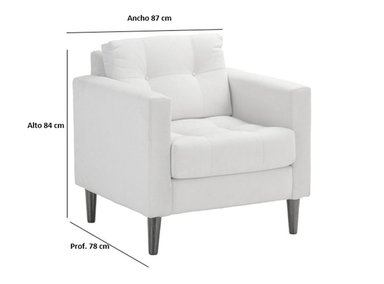 SILLON BODEVIR RETRO PU 1 CUERPO NEGRO - 7