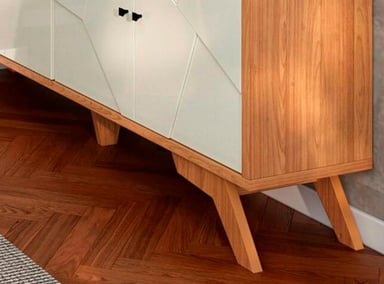 RACK PARA TV 75 PULGADAS SANTOS ROCA 4P ROBLE BLANCO - 2
