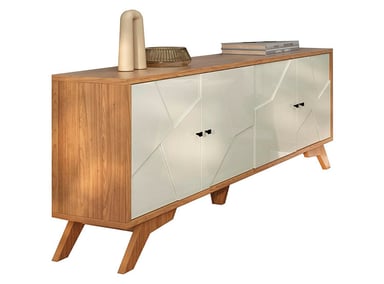 RACK PARA TV 75 PULGADAS SANTOS ROCA 4P ROBLE BLANCO - 1