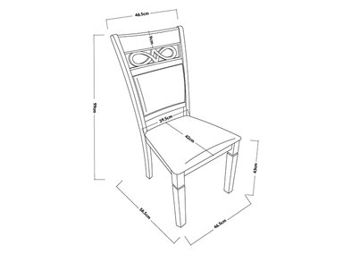 JUEGO DE COMEDOR ZOY HOME CAPRI 6 SILLAS 2 SITIALES CAFÉ - 9