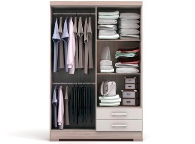 CLOSET RIPLEY HOME S444 CARVALLE 4 PUERTAS 2 CAJONES BLANCO - 2