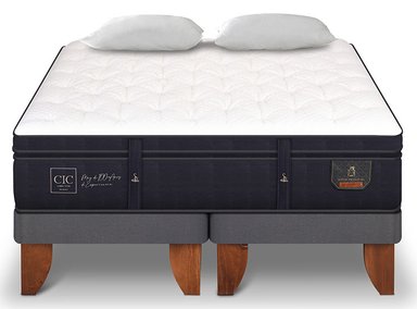 JUEGO DE DORMITORIO CIC CAMA EUROPEA SUPER PREMIUM BD 2 PLAZAS + ALMOHADAS - 1