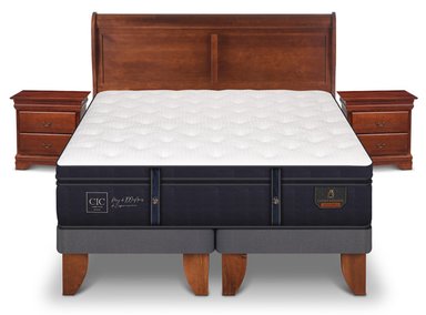 JUEGO DE DORMITORIO CIC CAMA EUROPEA GRAND PREMIUM BD 2 PLAZAS + SET MIRO - 1