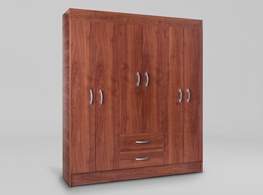 CLOSET CIC TRANCURA 6 PUERTAS / 2 CAJONES 156 CM CEREZO - 2