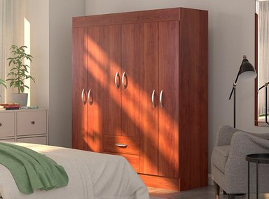 CLOSET CIC TRANCURA 6 PUERTAS / 2 CAJONES 156 CM CEREZO - 6