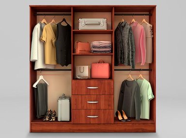 CLOSET CIC MAIPO 6 PUERTAS / 3 CAJONES 180 CM CEREZO - 3