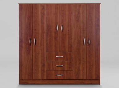 CLOSET CIC MAIPO 6 PUERTAS / 3 CAJONES 180 CM CEREZO - 1