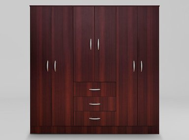 CLOSET CIC MAIPO 6 PUERTAS / 3 CAJONES 180 CM WENGUE - 1