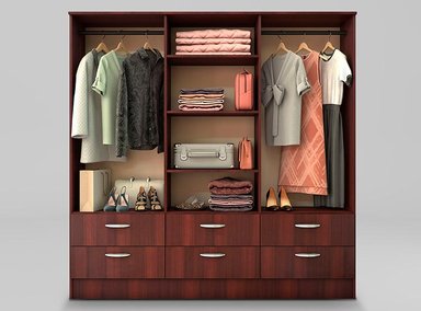 CLOSET CIC MAIPO 6 PUERTAS / 6 CAJONES 180 CM WENGUE - 3
