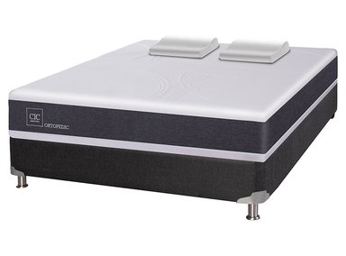 JUEGO DE DORMITORIO CIC CAMA BOX SPRING NEW ORTOPEDIC 2 PLAZAS + ALMOHADA - 2