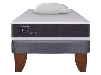 JUEGO DE DORMITORIO CIC CAMA EUROPEA NEW ORTOPEDIC 1.5 PLAZAS + ALMOHADA - 1