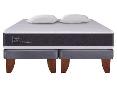 JUEGO DE DORMITORIO CIC CAMA EUROPEA NEW ORTOPEDIC KING + ALMOHADAS - 1