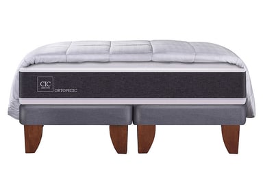 JUEGO DE DORMITORIO CIC CAMA EUROPEA NEW ORTOPEDIC 2 PLAZAS + PLUMÓN - 1