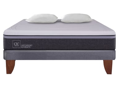 JUEGO DE DORMITORIO CIC CAMA EUROPEA ORTOPEDIC ADVANCE 2 PLAZAS + ALMOHADAS - 1