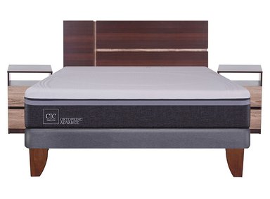 JUEGO DE DORMITORIO CIC CAMA EUROPEA ORTOPEDIC ADVANCE ADVAN BN 2 PLAZAS + SET ENIO - 1