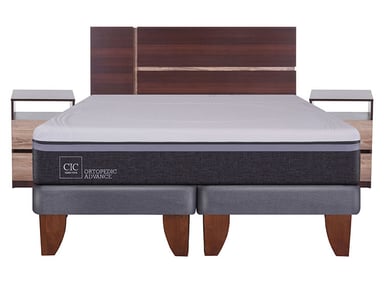 JUEGO DE DORMITORIO CIC CAMA EUROPEA ORTOPEDIC ADVANCE ADVAN BD 2 PLAZAS + SET ENIO - 1