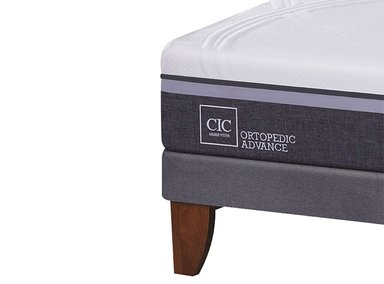 JUEGO DE DORMITORIO CIC CAMA EUROPEA ORTOPEDIC ADVANCE 2 PLAZAS + ALMOHADAS + RESPALDO + VELADORES - 3