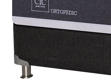 JUEGO DE DORMITORIO CIC CAMA BOX SPRING NEW ORTOPEDIC B5 BD 2 PLAZAS NEGRO + SET LEGNO - 3