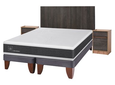 JUEGO DE DORMITORIO CIC CAMA EUROPEA NEW ORTOPEDIC BD 2 PLAZAS + SET ESPRESSO - 2