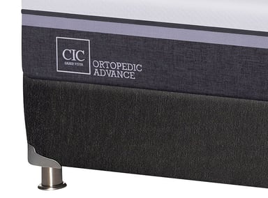 JUEGO DE DORMITORIO CIC CAMA BOX SPRING ORTOPEDIC ADVANCE B5 BD 2 PLAZAS NEGRO + SET LEGNO - 4