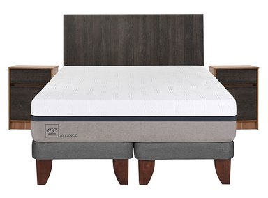 JUEGO DE DORMITORIO CIC CAMA EUROPEA BALANCE BD 2 PLAZAS + SET ESPRESSO - 1