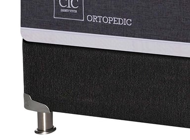 JUEGO DE DORMITORIO CIC CAMA BOX SPRING NEW ORTOPEDIC B5 BN 2 PLAZAS NEGRO + SET NEW GALES - 3