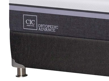 JUEGO DE DORMITORIO CIC CAMA BOX SPRING ORTOPEDIC ADVANCE B5 BD 2 PLAZAS NEGRO + SET TIGRIS - 3