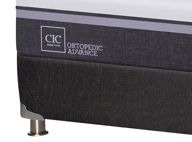 JUEGO DE DORMITORIO CIC CAMA BOX SPRING ORTOPEDIC ADVANCE B5 BD 2 PLAZAS NEGRO + RESPALDO EUFRATES - 3