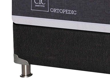 JUEGO DE DORMITORIO CIC CAMA BOX SPRING NEW ORTOPEDIC B5 BD 2 PLAZAS NEGRO + RESPALDO BAKER - 3