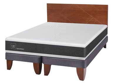 JUEGO DE DORMITORIO CIC CAMA EUROPEA NEW ORTOPEDIC BD 2 PLAZAS + RESPALDO NEW VILLARICA - 2