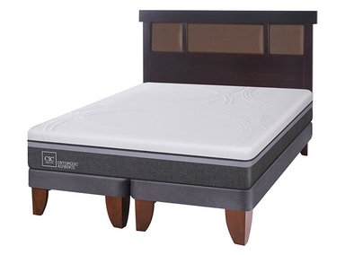 JUEGO DE DORMITORIO CIC CAMA EUROPEA ORTOPEDIC ADVANCE BD 2 PLAZAS + RESPALDO NEW DUBLIN CHOCOLATE - 2